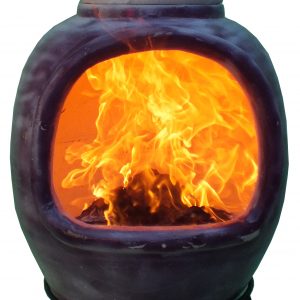 Extra-large purple chimalin chimenea