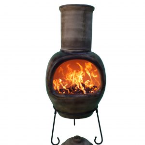 Extra-large brown chimalin chimenea