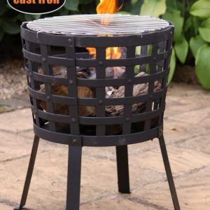 Big cast-iron fire basket